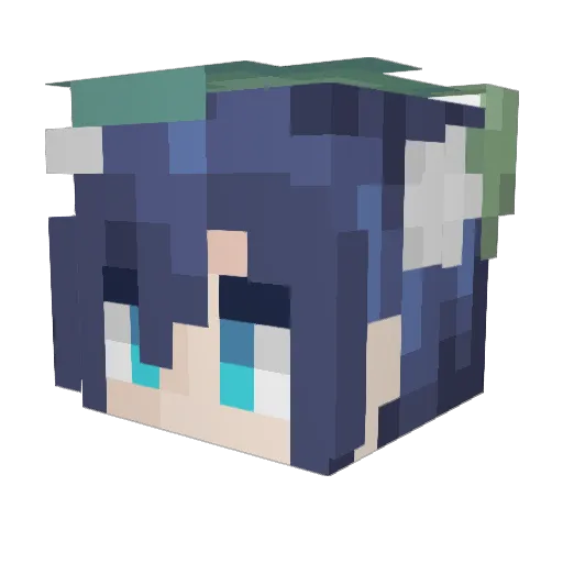 ScarLightt Minecraft avatar head, 3D render