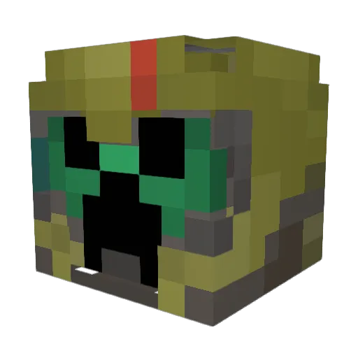 ScarMini Minecraft avatar head, 3D render
