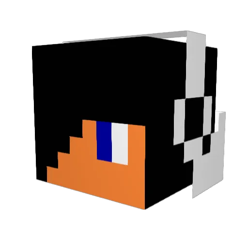ScarQ Minecraft avatar head, 3D render