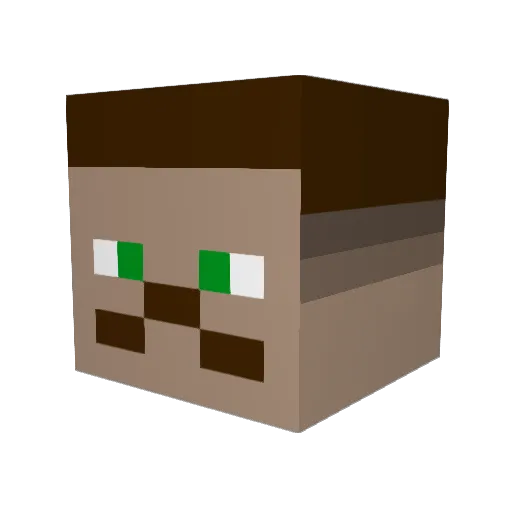 ScarRahRah Minecraft avatar head, 3D render