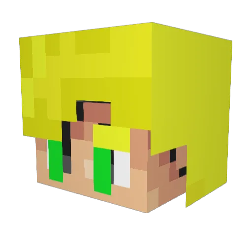 ScaraXY Minecraft avatar head, 3D render