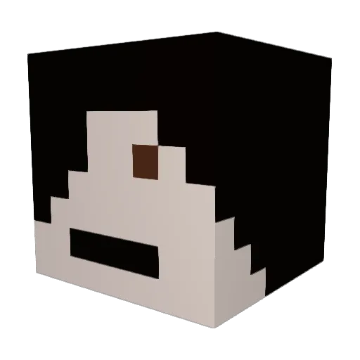 Scarapha Minecraft avatar head, 3D render