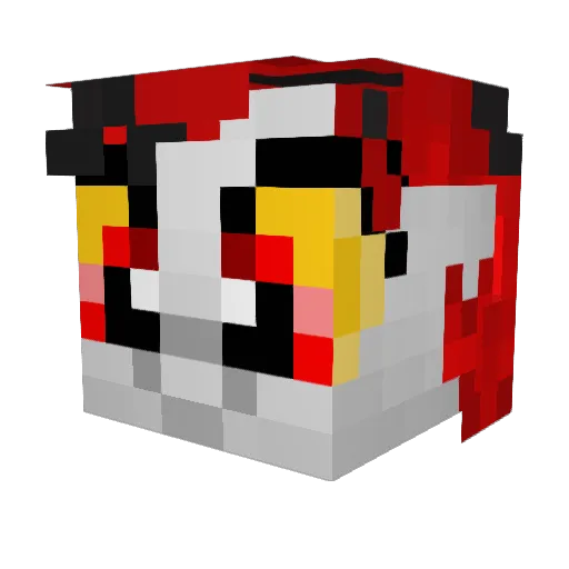 Scarasyte Minecraft avatar head, 3D render