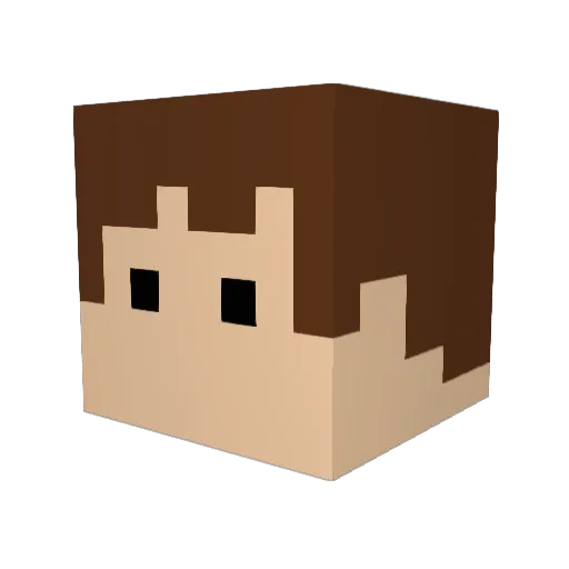 Scarcraft Minecraft avatar head, 3D render