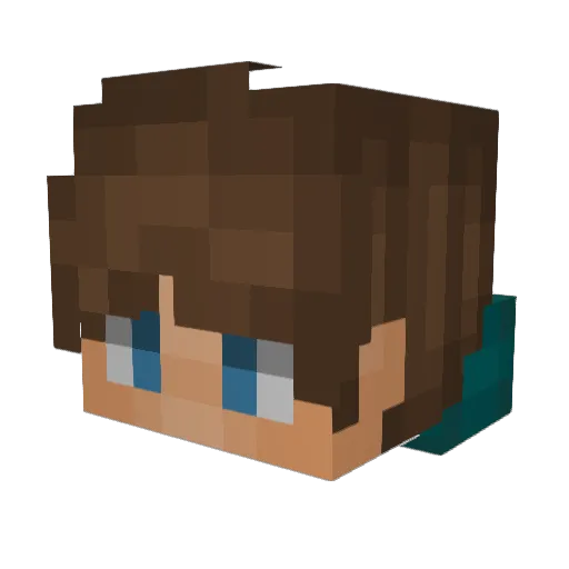 Scardab Minecraft avatar head, 3D render