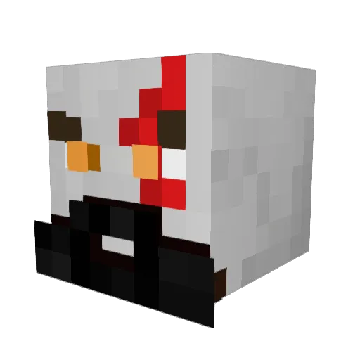 Scarecrow13412 Minecraft avatar head, 3D render
