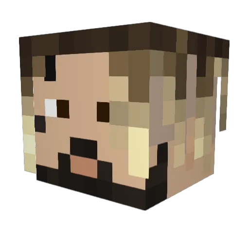 Scarecrowaah Minecraft avatar head, 3D render