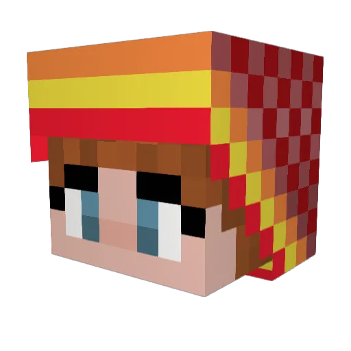 Scaredy_Crow Minecraft avatar head, 3D render