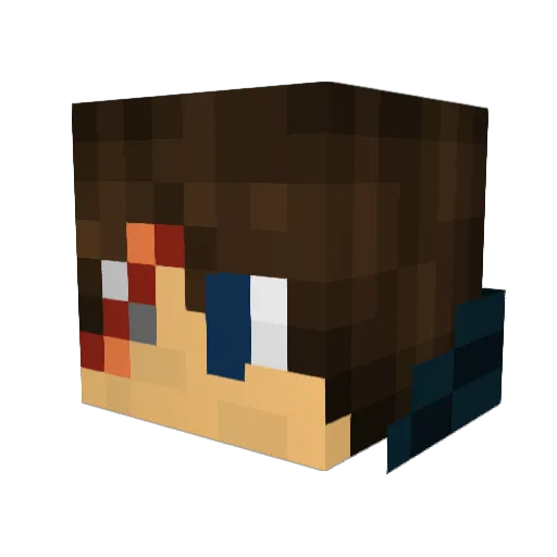 Scareye Minecraft avatar head, 3D render
