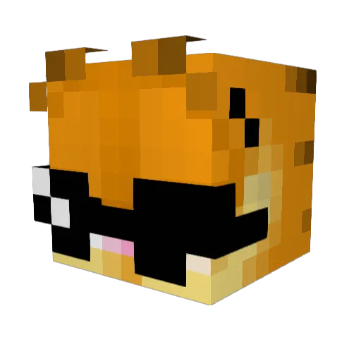 Scarfield02 Minecraft avatar head, 3D render