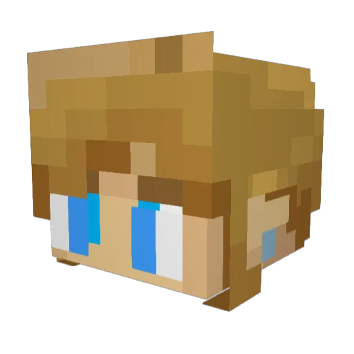 ScarilySmug Minecraft avatar head, 3D render