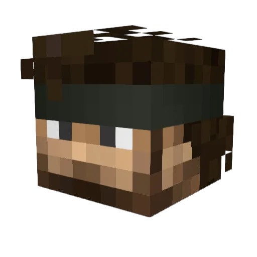 ScaringiITA Minecraft avatar head, 3D render