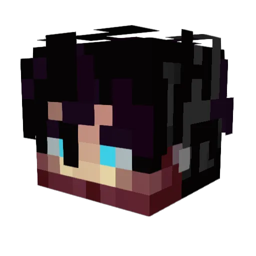 Scarlanarr Minecraft avatar head, 3D render