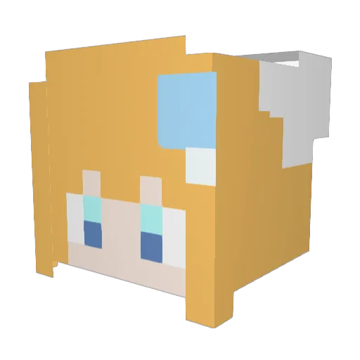 Scarlet228 Minecraft avatar head, 3D render