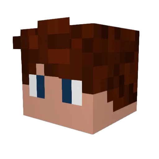 Scarlet528 Minecraft avatar head, 3D render
