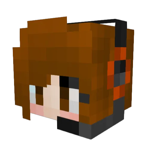 Scarlet58 Minecraft avatar head, 3D render