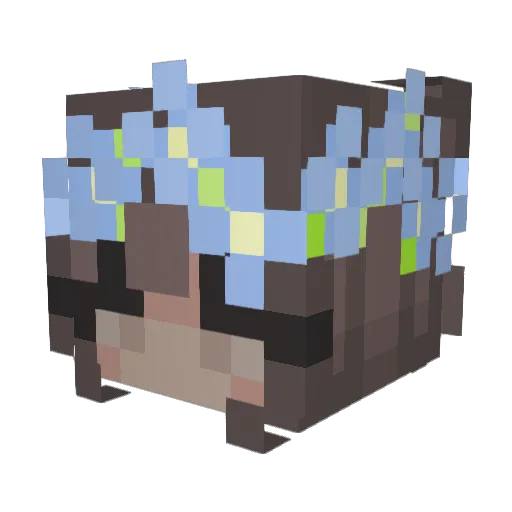 Scarlet8Overkil Minecraft avatar head, 3D render