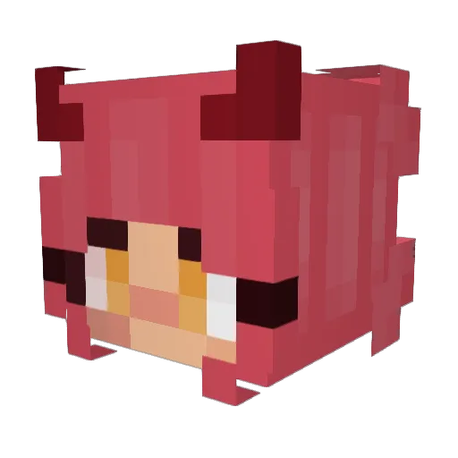 ScarletBerry21 Minecraft avatar head, 3D render