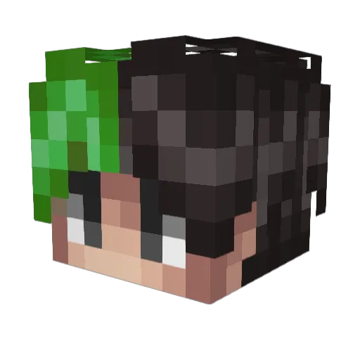 ScarletBrides Minecraft avatar head, 3D render