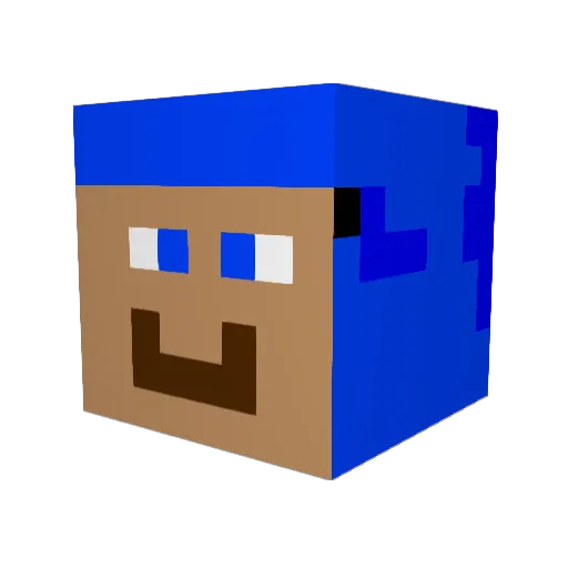 ScarletFazbear Minecraft avatar head, 3D render