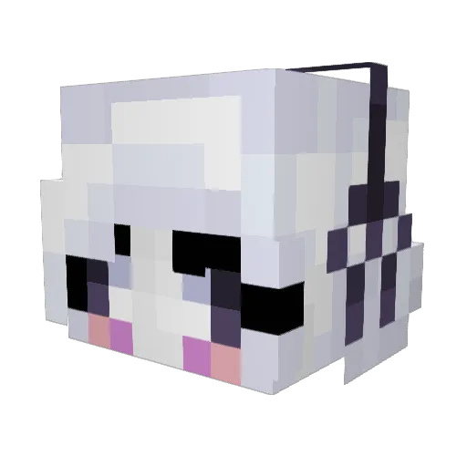 ScarletHybridX Minecraft avatar head, 3D render