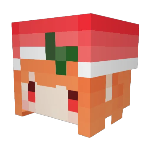 ScarletLoli Minecraft avatar head, 3D render