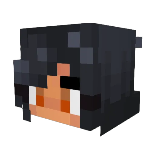 ScarletRose_ Minecraft avatar head, 3D render