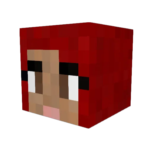 ScarletShadowxx Minecraft avatar head, 3D render