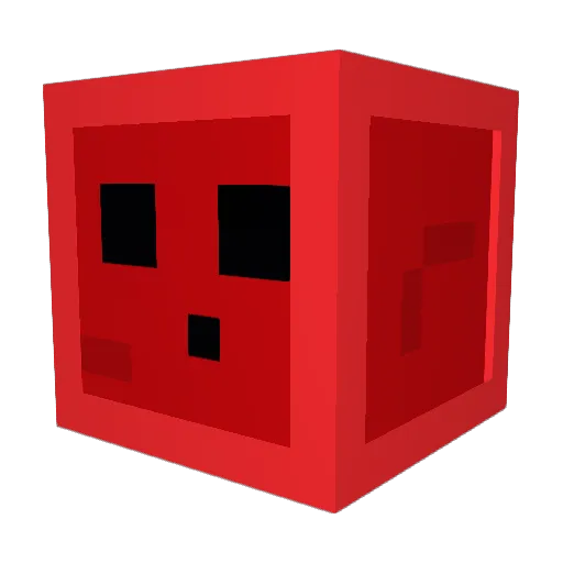 ScarletSlime Minecraft avatar head, 3D render