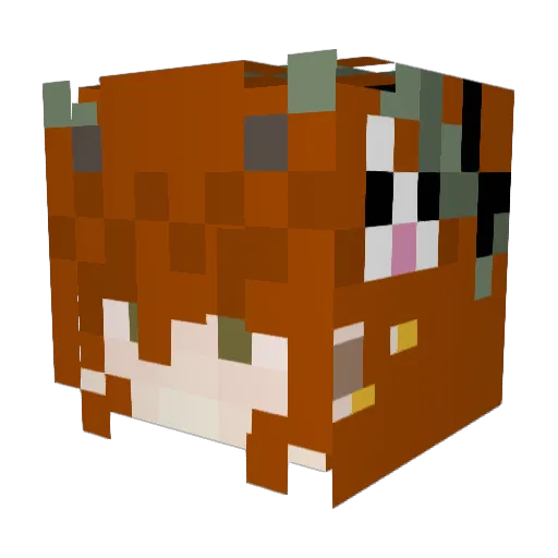 ScarletWitch599 Minecraft avatar head, 3D render