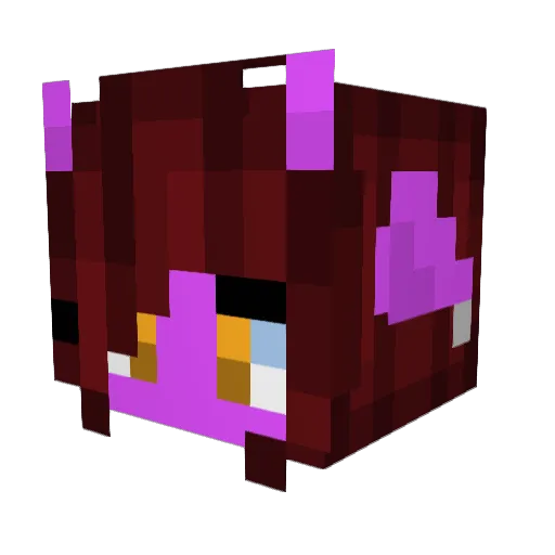 Scarlet_Salem Minecraft avatar head, 3D render