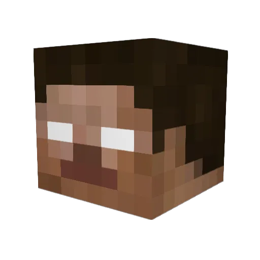 Scarlet_White Minecraft avatar head, 3D render