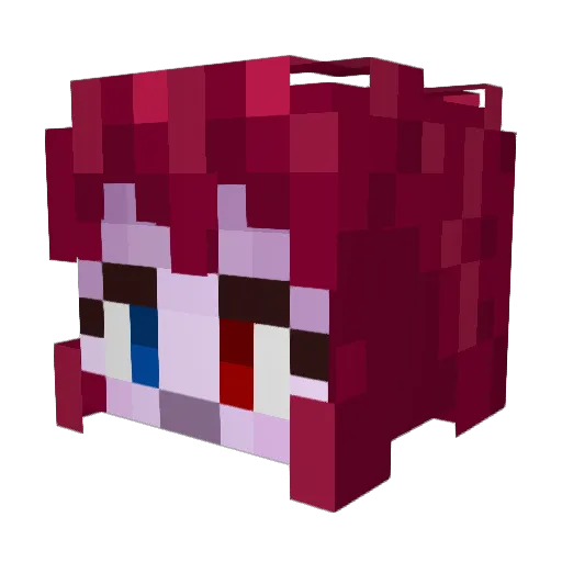 Scarlet_Wyvern Minecraft avatar head, 3D render