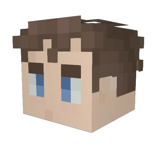 Scarletb1tch Minecraft avatar head, 3D render