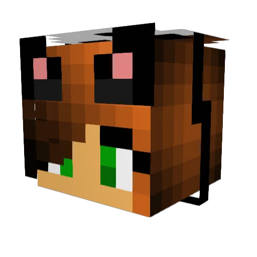 Scarletbewitch Minecraft avatar head, 3D render