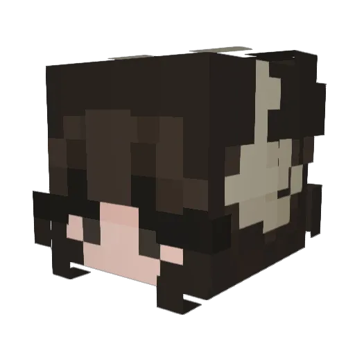 Scarlett0123 Minecraft avatar head, 3D render