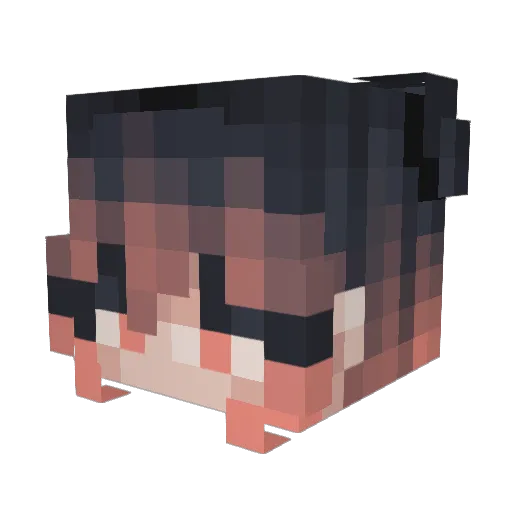 ScarlettHawke Minecraft avatar head, 3D render