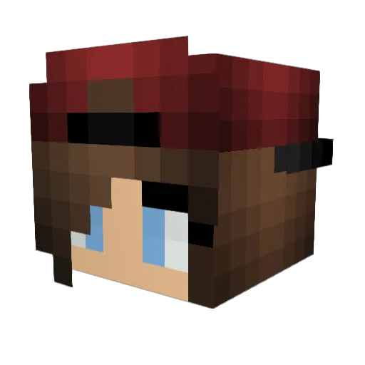 ScarlettMoon27 Minecraft avatar head, 3D render