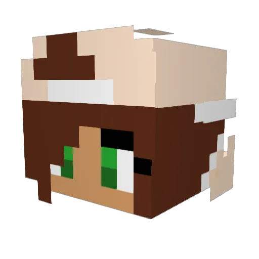 ScarlettMoon423 Minecraft avatar head, 3D render