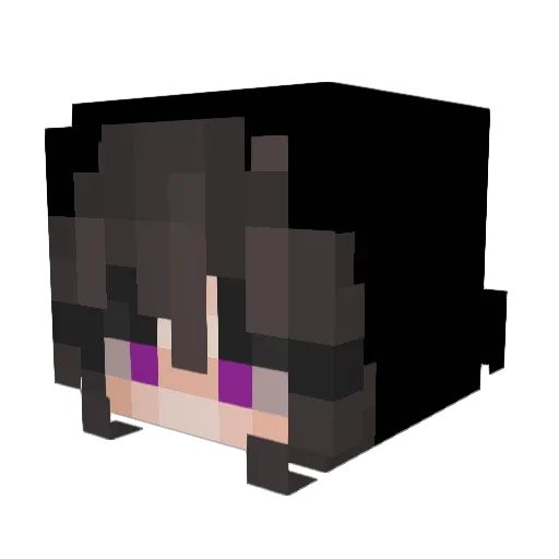 ScarlettPunk Minecraft avatar head, 3D render