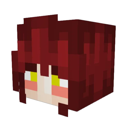ScarlettRose2501 Minecraft avatar head, 3D render