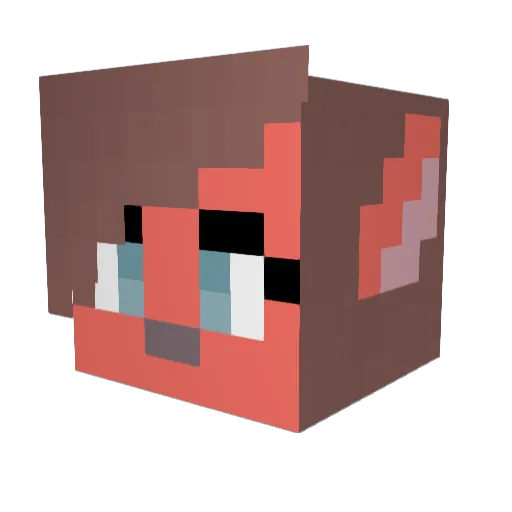 ScarlettSmitt Minecraft avatar head, 3D render