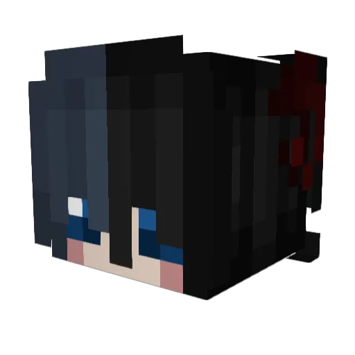 ScarlettTrilogy Minecraft avatar head, 3D render