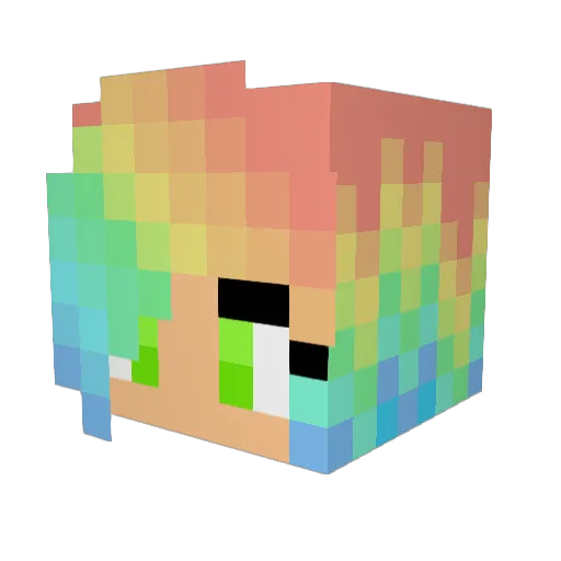 Scarletta321 Minecraft avatar head, 3D render