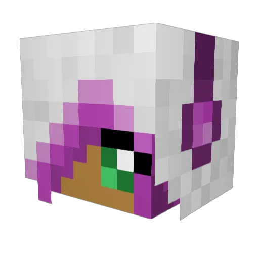 Scarlette18 Minecraft avatar head, 3D render