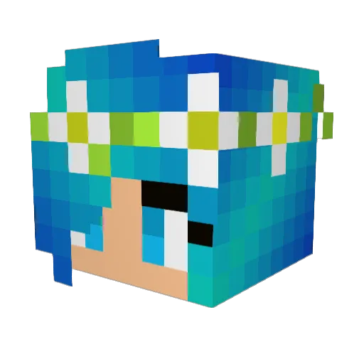 Scarlette985 Minecraft avatar head, 3D render