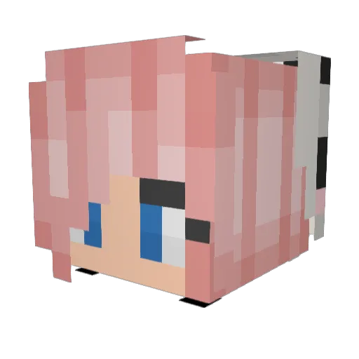 Scarlettwitch16 Minecraft avatar head, 3D render