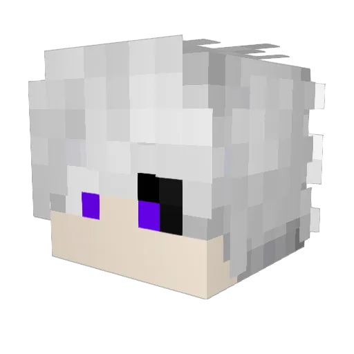 Scarlettxt Minecraft avatar head, 3D render