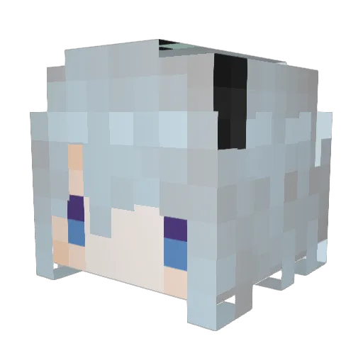 ScarletzZ Minecraft avatar head, 3D render