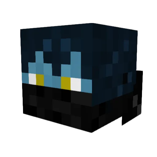 Scarloss Minecraft avatar head, 3D render